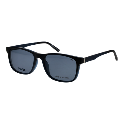 Invu Frames with Sunglasses-Clips M4253 B 56