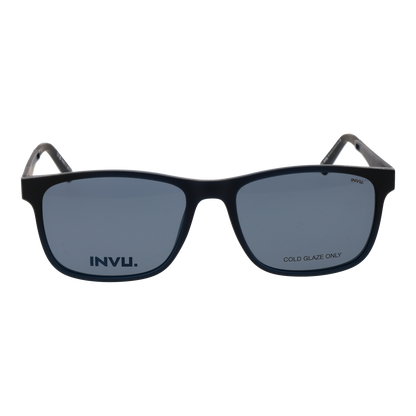 Invu Frames with Sunglasses-Clips M4253 B 56