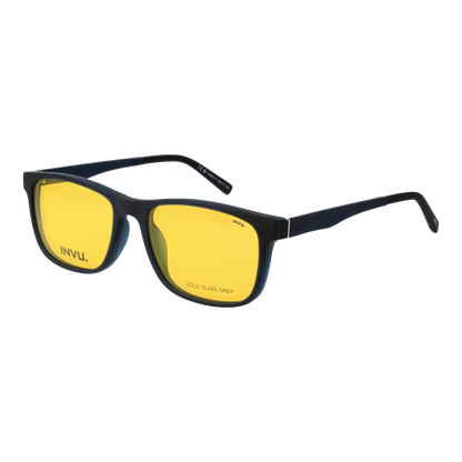 Invu Frames with Sunglasses-Clips M4253 B 56