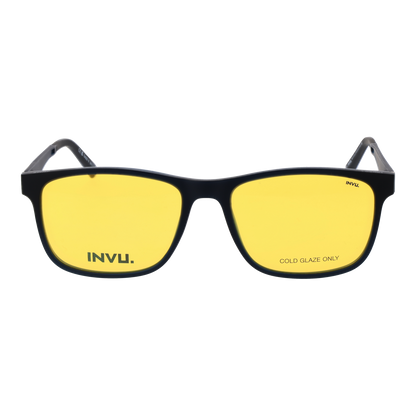 Invu Frames with Sunglasses-Clips M4253 B 56