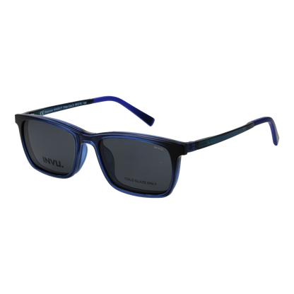 Invu Frames with Sunglasses-Clips M4003 F 49