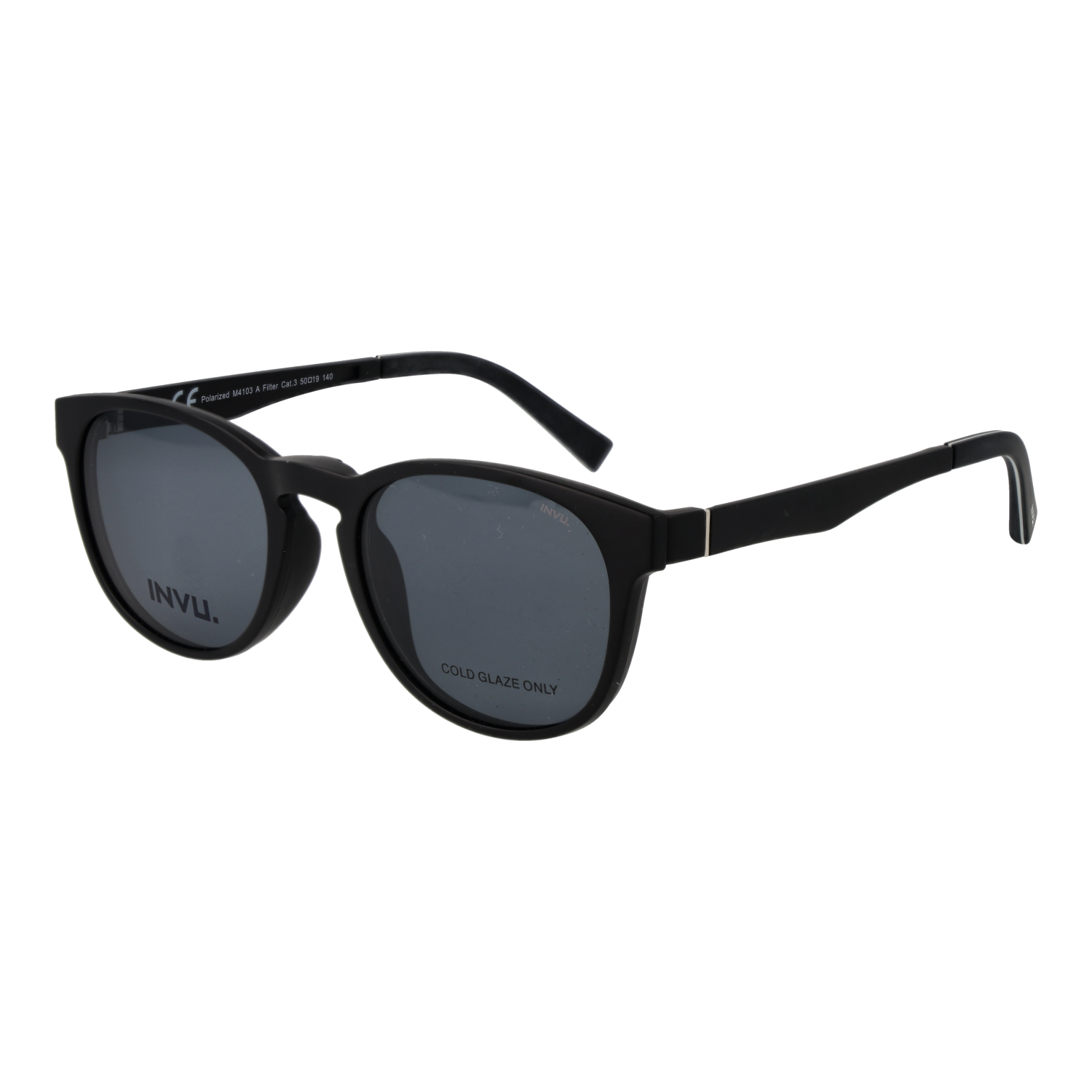 Invu Frames with Sunglasses-Clips M4103 AY 50
